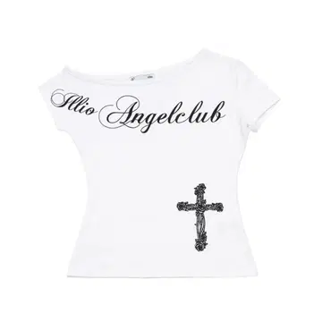 ILLIO White Angel 원 숄더 티셔츠