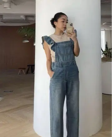 새상품 SeaRoomlynn 3way 프릴 살로펫 빈티지 블루 M