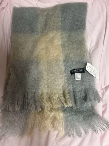 FOXFORD 체크 모헤어 머플러