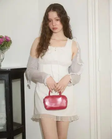 muguet 코튼 레이스 미니 원피스 화이트