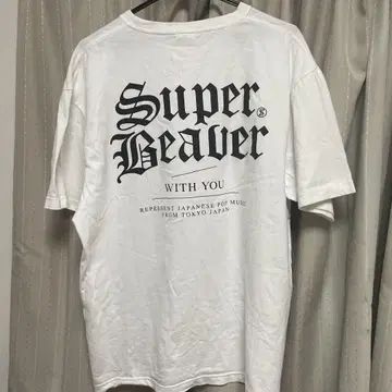 SUPER BEAVER XL 티셔츠 화이트 슈퍼 비버 밴T