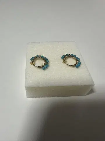 NATURALI JEWELRY 터콰이즈 꼬임 후프 귀찌 S