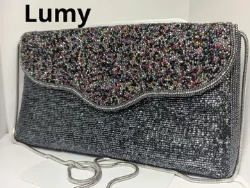 하시모토 비즈 백 루미 Lumy 파티 백 쇼와 레트로