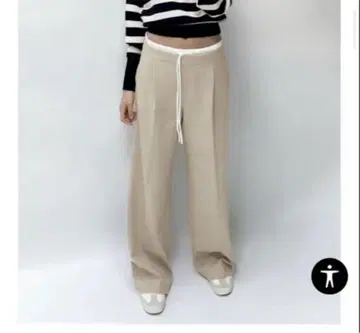 ZARA WIDE LEG 팬츠 더블 허리 밴딩