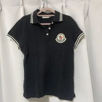 MONCLER 반팔 피케 셔츠 트리콜로 스트라이프