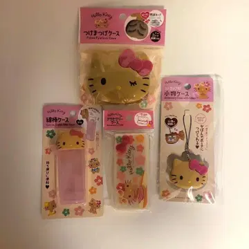 4점 일광화상 키티 속눈썹 케이스 면봉 케이스 액세서리 케이스