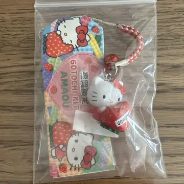 고토치 키티 후쿠오카 한정 아마오우 딸기 헬로키티 네츠케 스트랩
