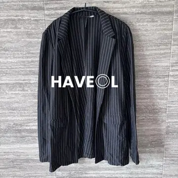 HAVE 핀스트라이프 자켓 L 여성용 테일러드 자켓 블랙