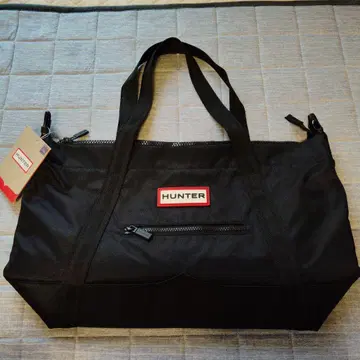 HUNTER 블랙 토트 숄더백