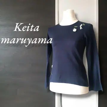 KEITA MARUYAMA 캐시미어 니트 코튼 꽃 모티브 소매 플레어
