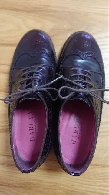 HARUTA 다크 브라운 윙팁 24EE