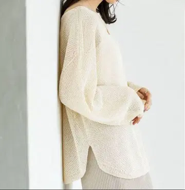 NOBLE 페이퍼 얀 카노코 Back V 풀오버