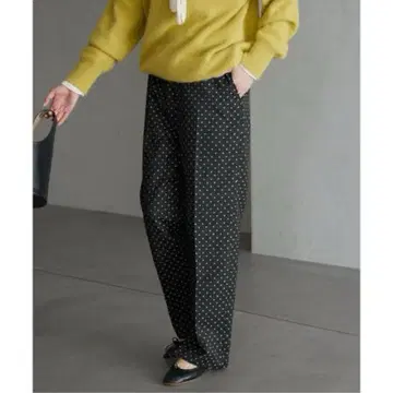 플라워 자카드 팬츠