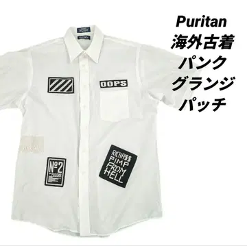 Puritan 패치 와이드 실루엣 셔츠