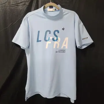 착용감 좋은 모크 셔츠 르꼬끄 골프 반팔 모크 셔츠 라이트 블루 LL