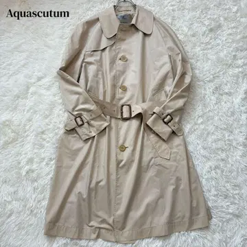 Aquascutum 싱글 트렌치코트 M 상당 영국제 Aqua 5