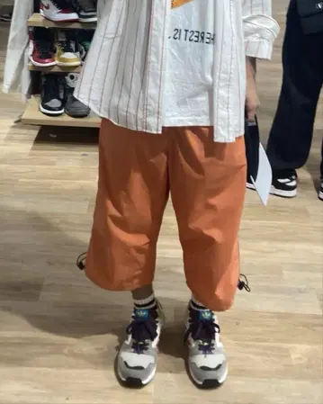 나일론 크롭 팬츠 반바지 기장 y2k 우라하라 bal original