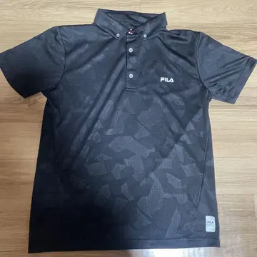 새상품급 FILA 블랙 피케 셔츠 반팔 남성용