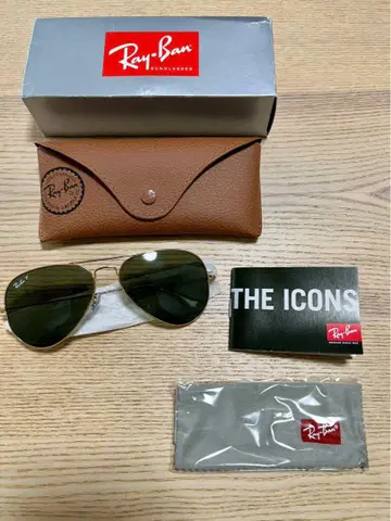 RayBan AVIATOR RB3025 편광 골드 미사용품