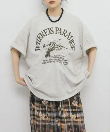 KBF 셔링 프린트 TEE