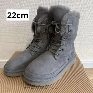 어그 부츠 퍼 부츠 여성용 그레이 22cm