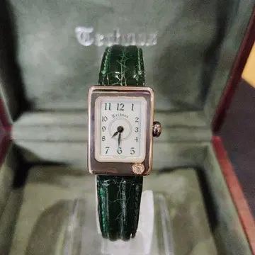 TECHNOS 2침 은 925 케이스 작동품 박스 포함