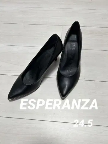 새상품 ESPERANZA 12시간 펌프스  블랙 24.5