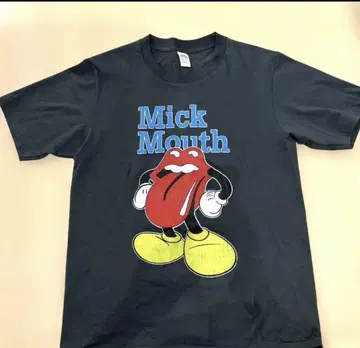 레어 Mick Mouth 롤링 스톤스 밴드 티셔츠