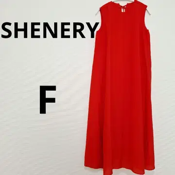 SHENERY 시너리 슬리브리스 롱 원피스 플레어 F 새상품급