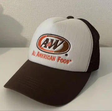 A&W 메쉬 로고 캡 브라운 [가격 인하 협상 가능]