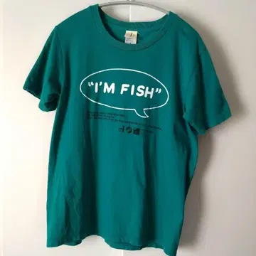[ Fishmans ] I'M FISH 티셔츠 S 사이즈 그린