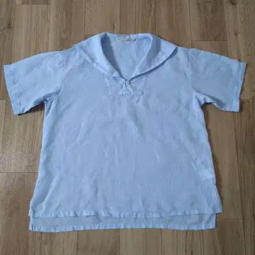 그랑마마도터 린넨 세일러 카라 셔츠 스카이블루