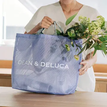 DEAN & DELUCA 메쉬 토트백 라일락 L 미사용 새상품