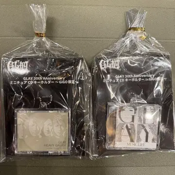 GLAY GiGO 한정판 미니어처 CD 키링 2종