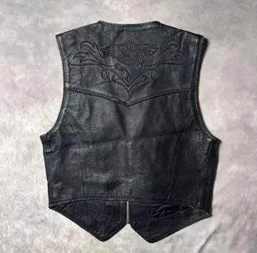 Harley Davidson 블랙 가죽 베스트