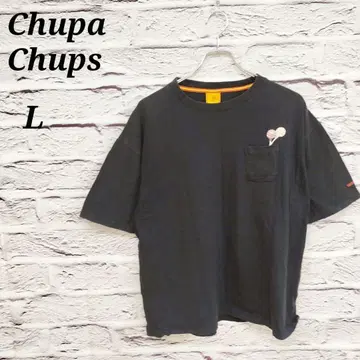 R4716 Chupa Chups [L] 반팔 티셔츠 가슴 포켓 네이비