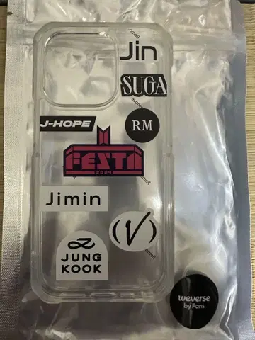 BTS 멤버 로고 클리어 케이스