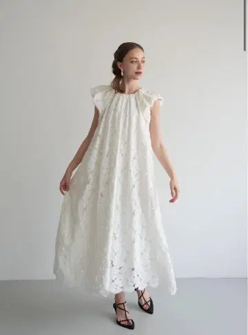 flower lace drape one-piece