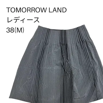 TOMORROW LAND 그레이 플리츠 스커트 38(M)