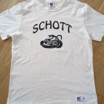 SCHOTT 스네이크 프린트 티셔츠 XL
