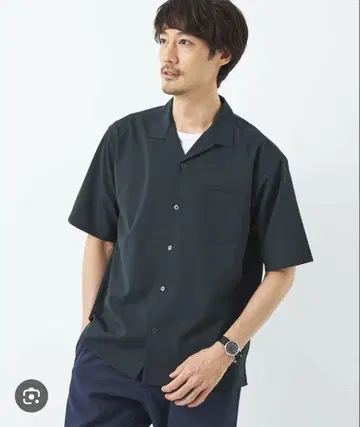 TW 워셔블 트로 오픈 카라 셔츠