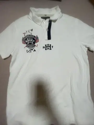 TOMMY HILFIGER 화이트 피케 셔츠 XL