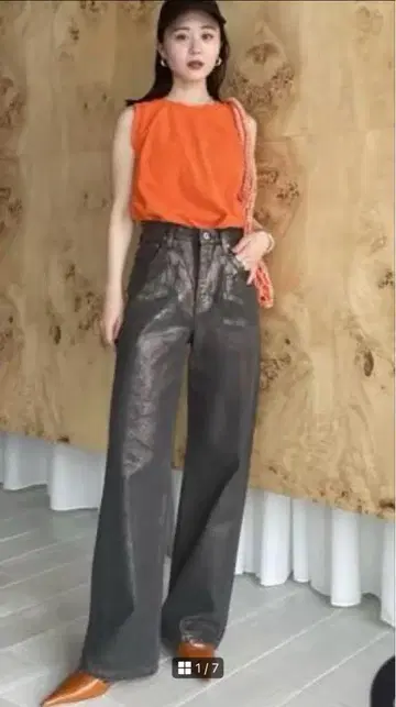 AMERI VINTAGE FOIL STRAIGHT COLOR DENIM