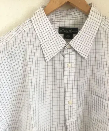 택 포함 미사용 새상품 Eddie Bauer 반팔 XL 격자 셔츠