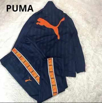 PUMA 스트라이프 저지 SS 네이비/오렌지 Y2K 푸마