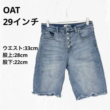 OAT [ 29인치 ] 데님 숏팬츠 하이웨스트 청바지 빈티지