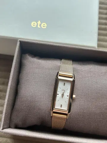 ete 여성용 시계 골드 메쉬 밴드