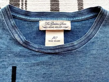 레미 릴리프 REMI REELIEF 7부 소매 티셔츠 인디고 염색