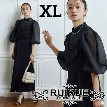 RUIRUE BOUTIQUE 드레이프 오프숄더 타이트 원피스 블랙 드레스