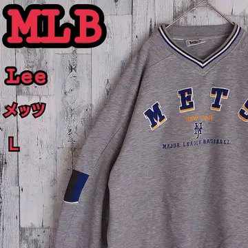 MLB Lee 메츠 자수 맨투맨 L 그레이